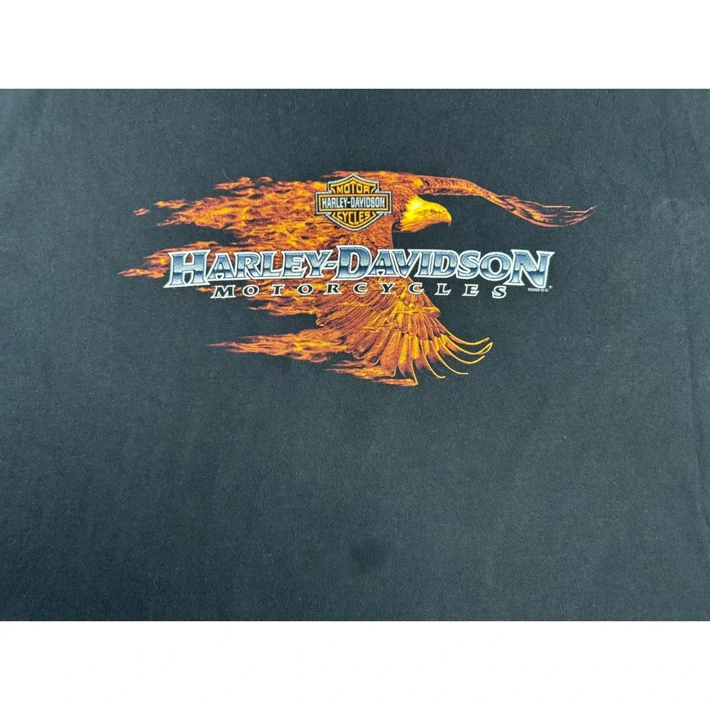 Harley Davidson T Shirt 3XL Black Cotton Eagle Bumpus Memphis TN Graphic Tee